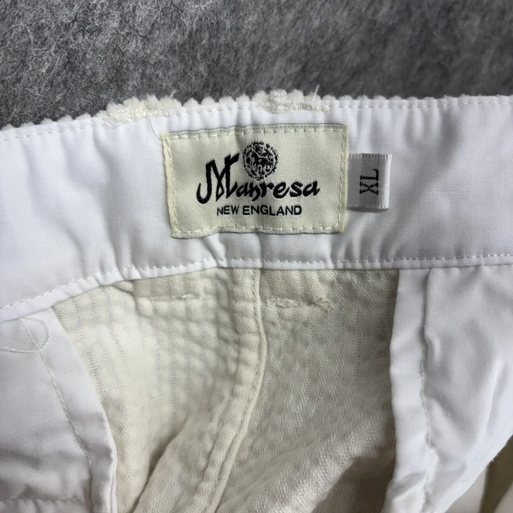 Manresa Louis Corduroy Pants Mens XL 34x32 White Cream Preppy Cotton New England